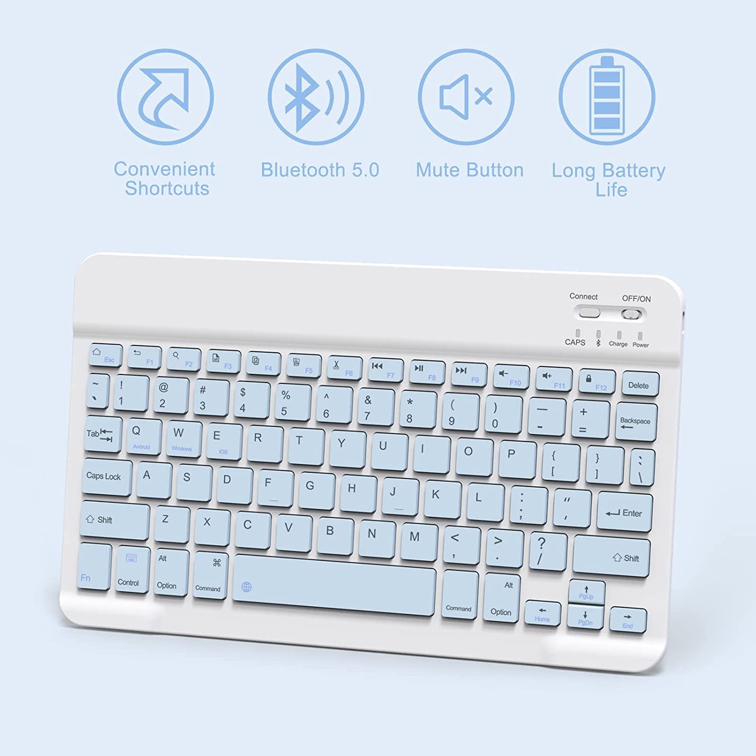 Bluetooth Keyboard & Mouse with Leather Protective Case
