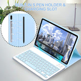 Bluetooth Keyboard & Mouse with Leather Protective Case