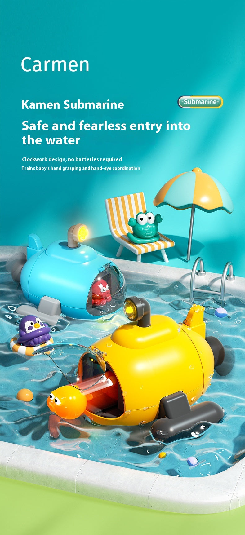 Luminous Catapult Submarine Bath Toys