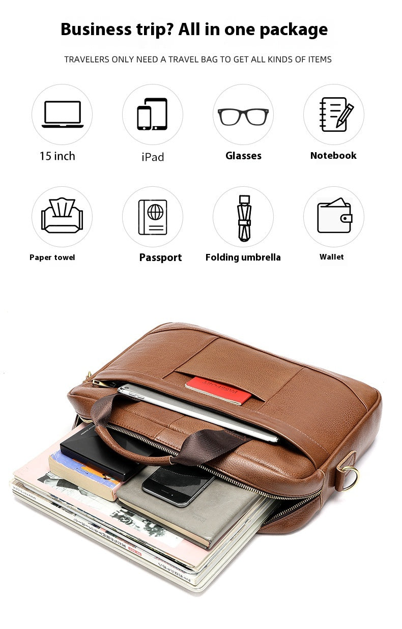 Men’s Leather Document & Laptop Bag