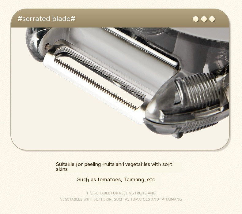 3-in-1 Stainless Steel Peeler & Shredder