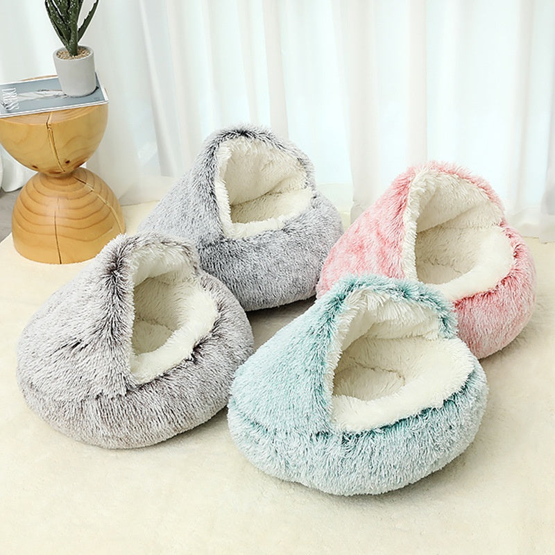 Semi-Enclosed Pet Cat Bed & Dog House