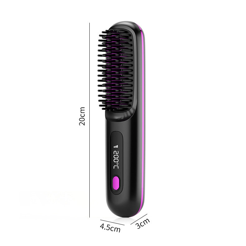 2-in-1 Wireless Hair Straightener Brush