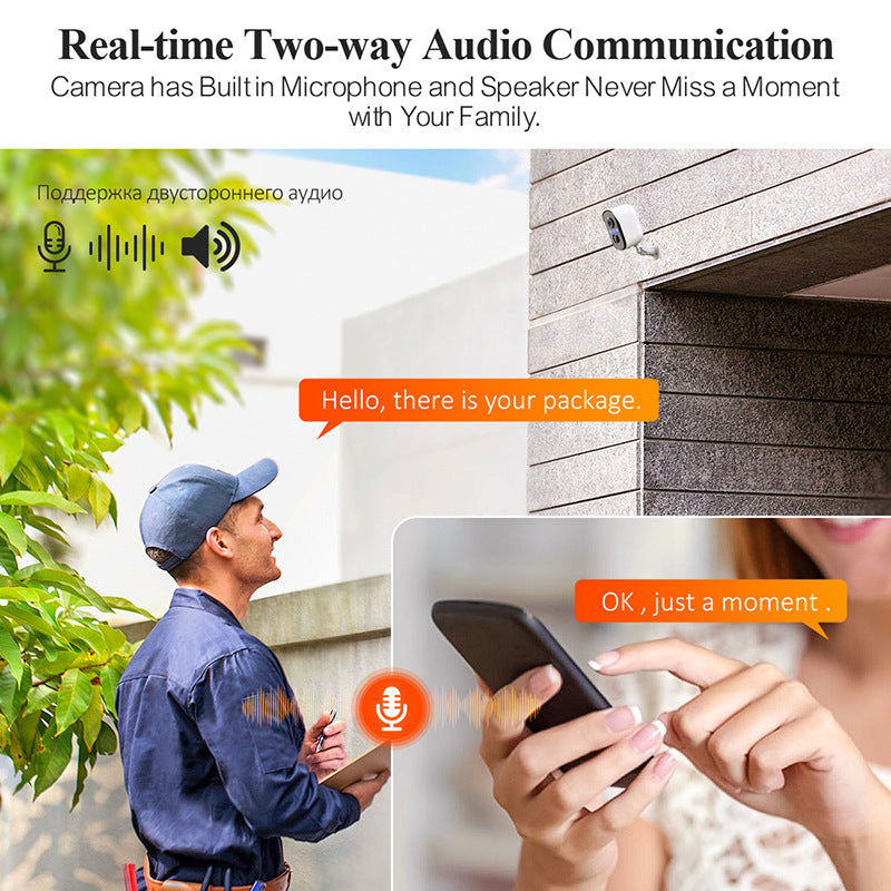 4G Wireless Solar‑Powered Low‑Power Battery Camera – Household Outdoor Monitoring System