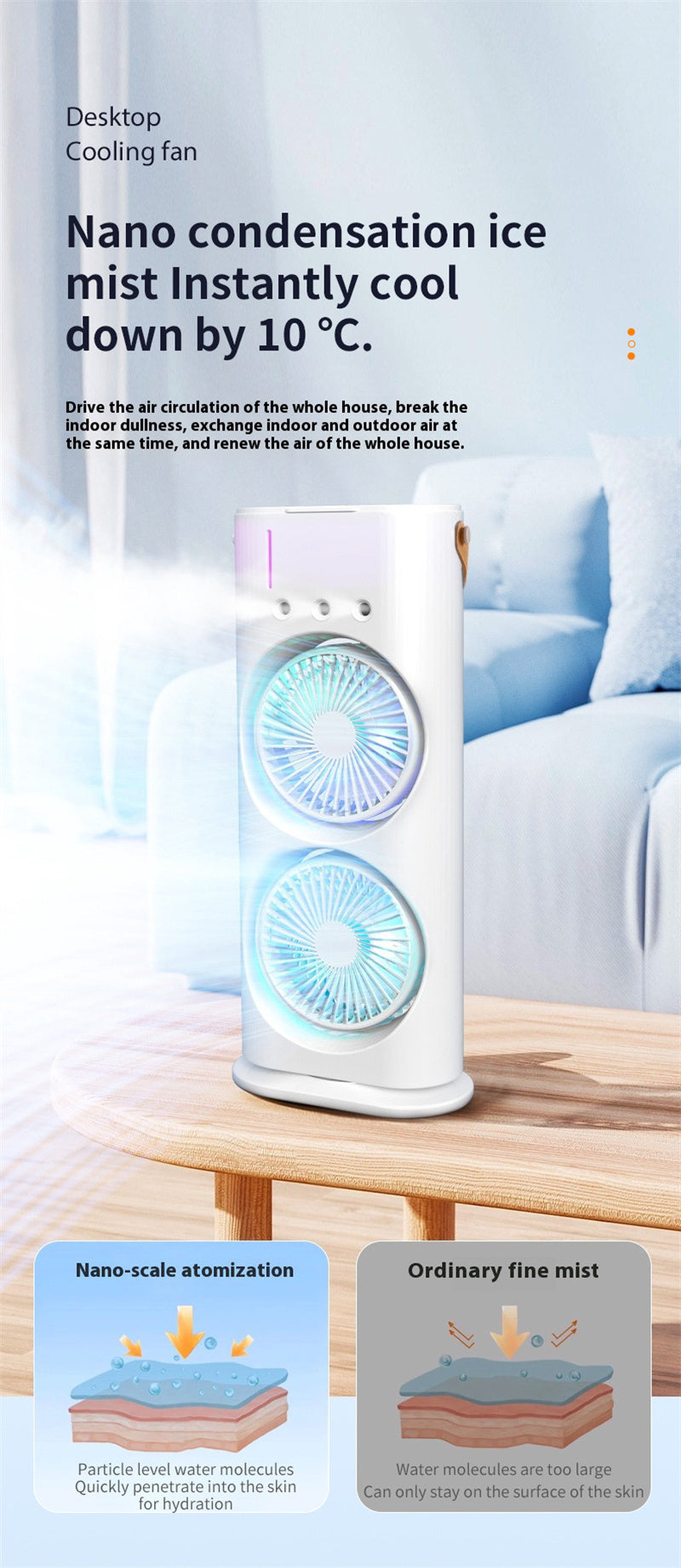 Double-Ended Spray Fan