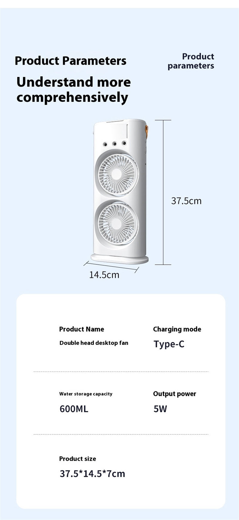 Double-Ended Spray Fan