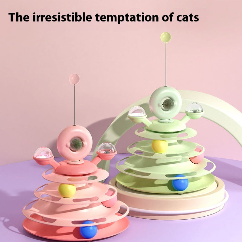 4-Levels Cat Toy Tower