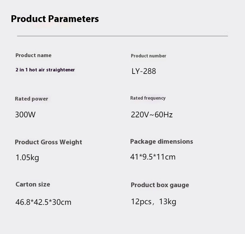 Two‑in‑One Hot Air Straightener