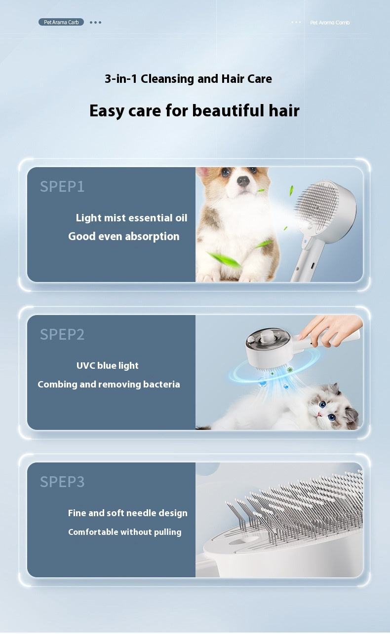 Pet Hair Remover Steam Brush