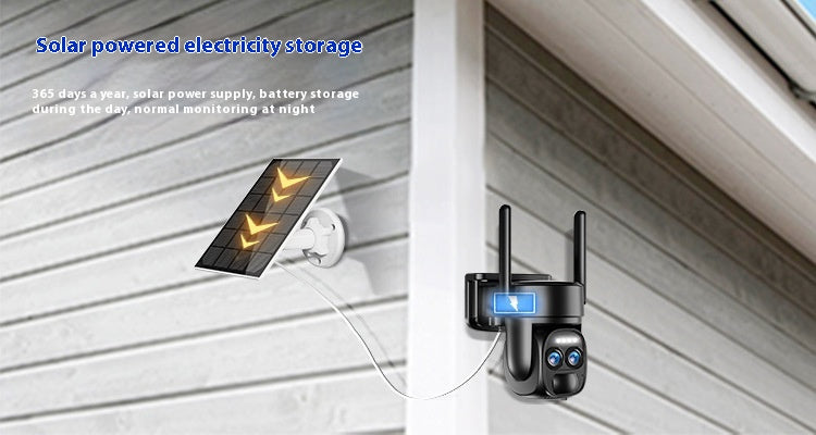 Solar-Powered 8X Zoom Surveillance Camera