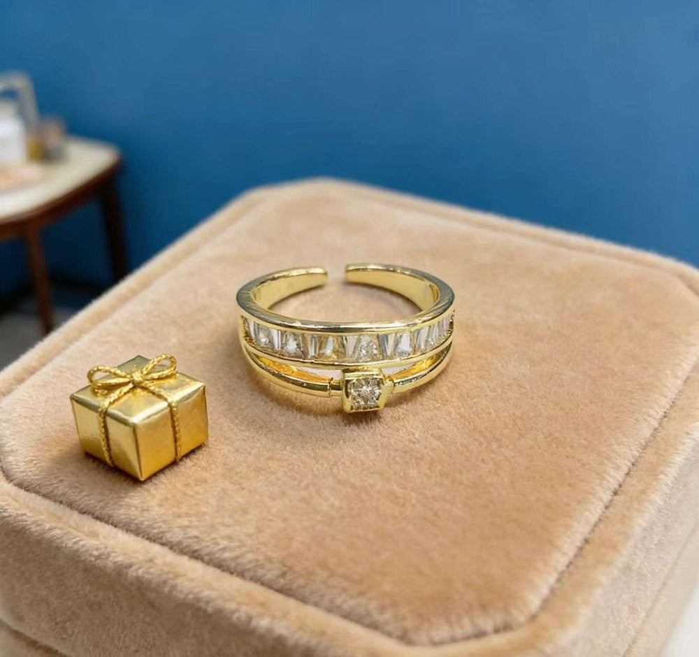 Two‑Row Micro Pave Ring