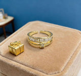 Two‑Row Micro Pave Ring