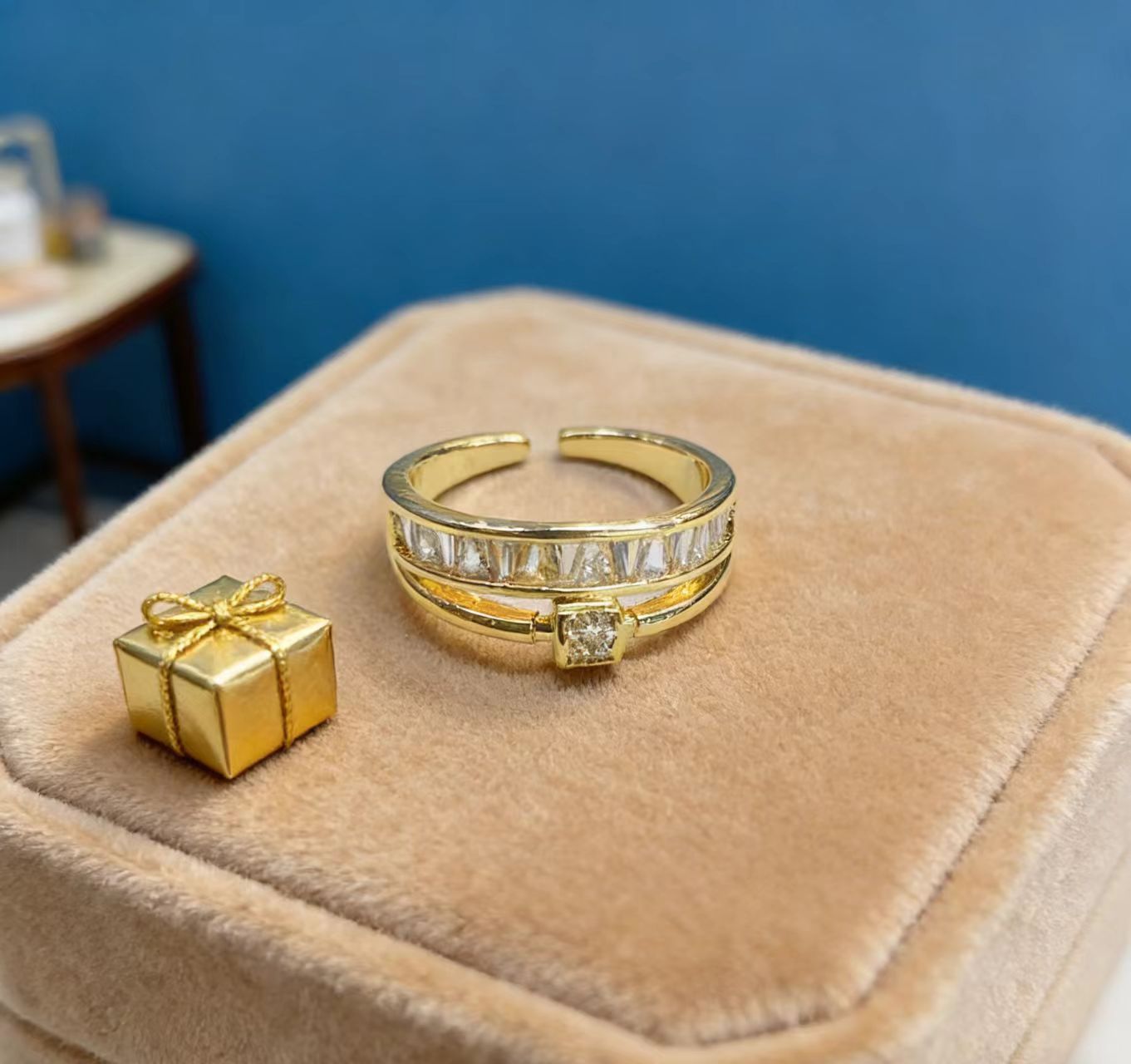 Two‑Row Micro Pave Ring