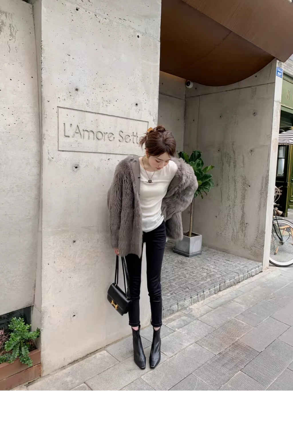 Women’s Off-White Elastic High-Heeled Boots