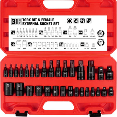 30-Piece Torx & External E-Torx Master Engineering Socket Kit