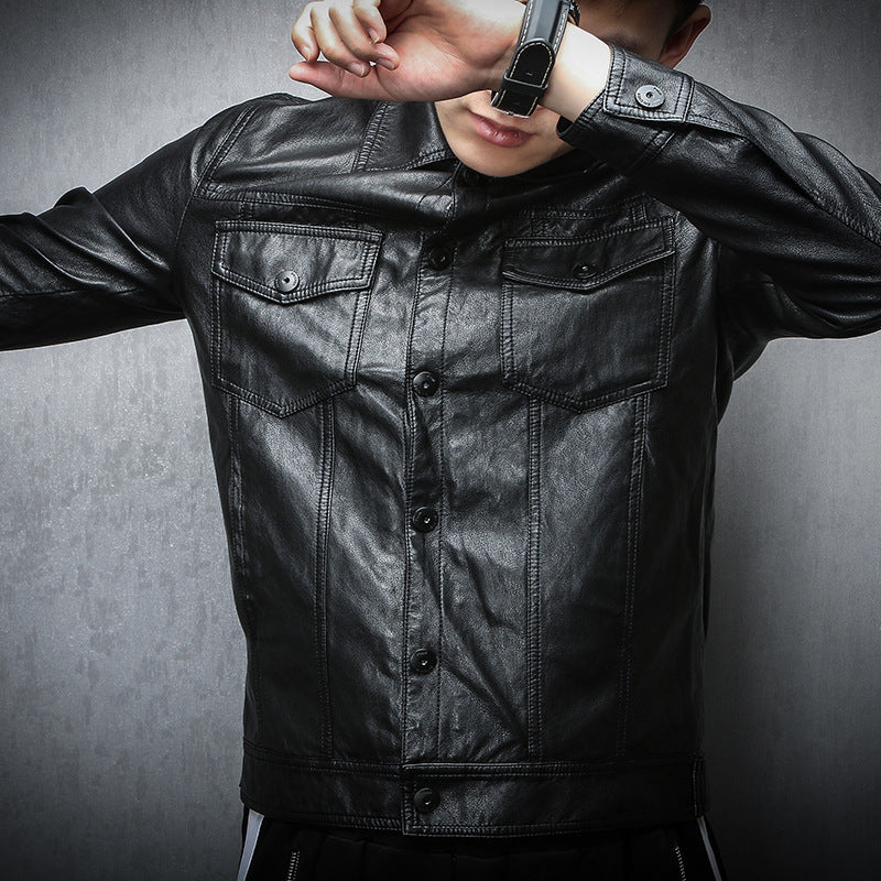 Men’s Korean-Style Biker Jacket