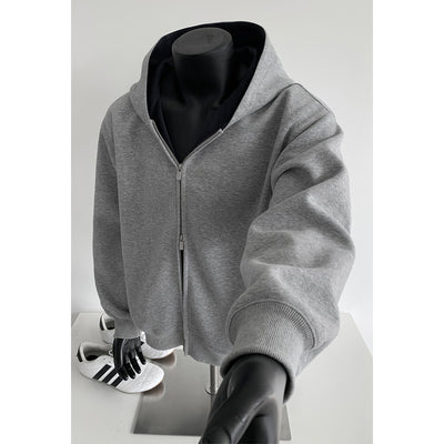 Casual Cropped Cardigan Hoodie – Stylish Comfort for All Seasons