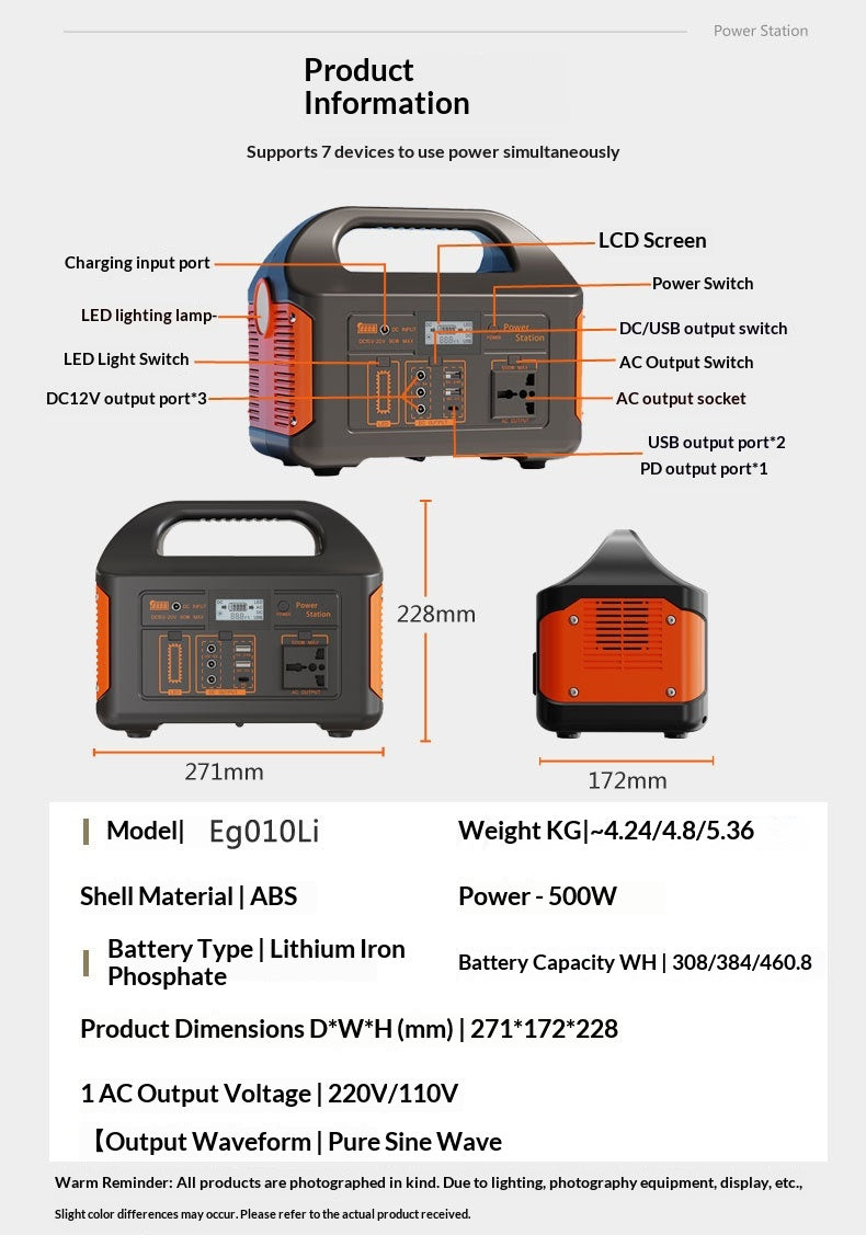 500W Portable Power Station