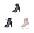 Cutout Lace-Up Ankle Boots