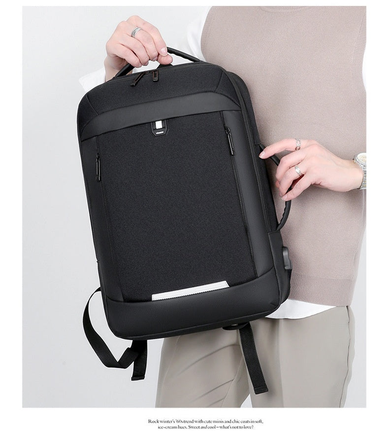 Multi-Functional Black Laptop Backpack