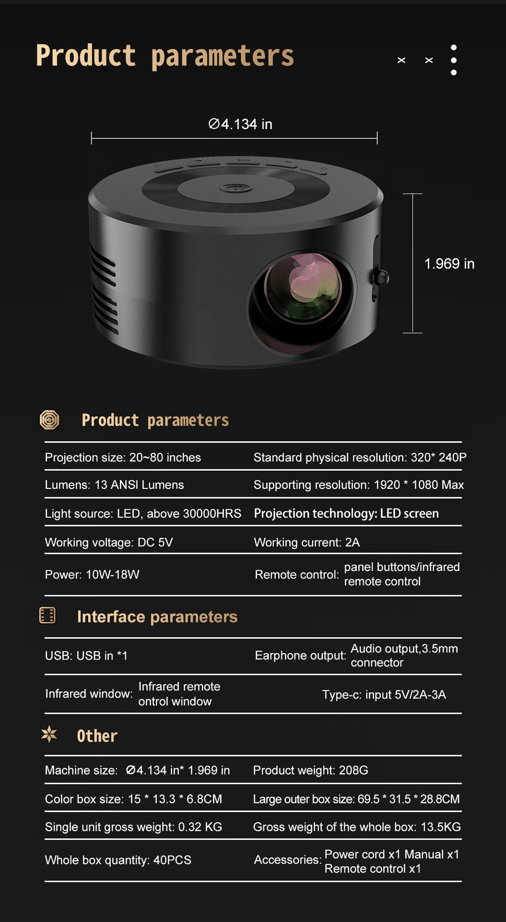 Mini Portable Projector