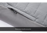 Men’s Stand-Up Collar Patchwork Down Jacket