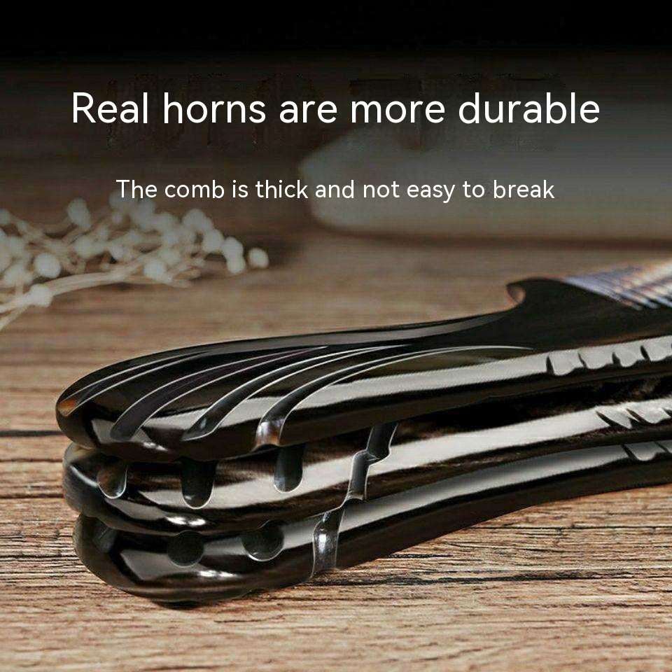 Ox Horn Carved Comb