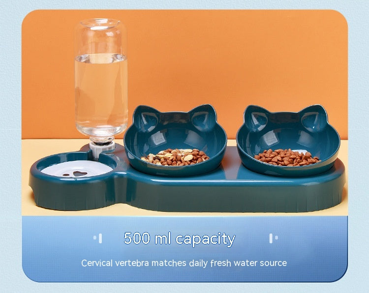 Plastic Double Cat Bowl