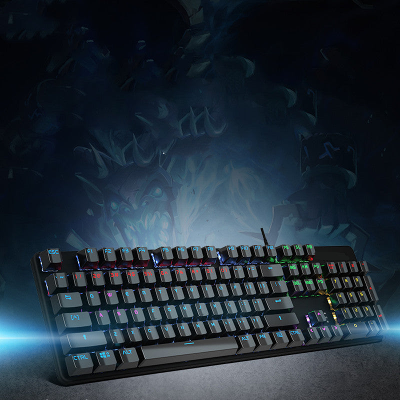 Wired Desktop Keyboard with Green Switches & Precision Typing