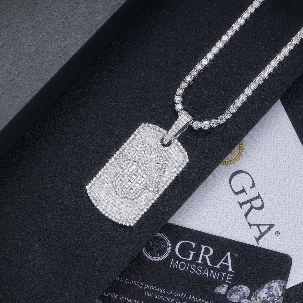 Luxury Moissanite Necklace – Plated Pendant, Light Luxury Jewelry