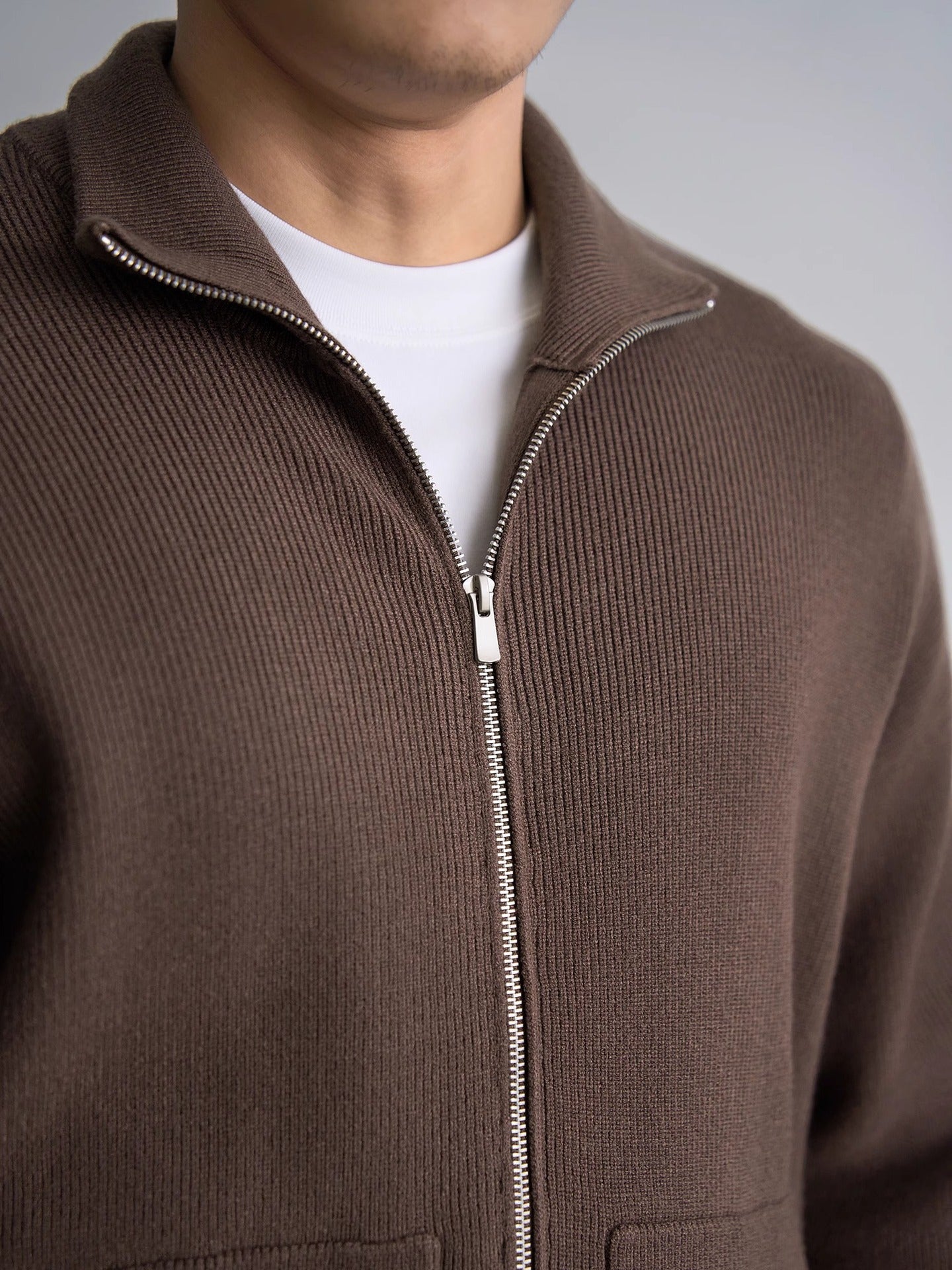 Men’s Autumn/Winter Zip-Up Sweater Top Coat – Warm & Stylish