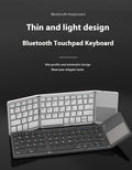 Mini Tri‑Fold Bluetooth Keyboard – Portable Thin Touch Keyboard