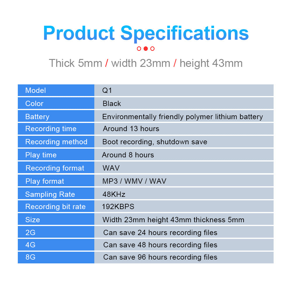 HD Voice Control Recording Pen – Encryption & Long‑Time Recording