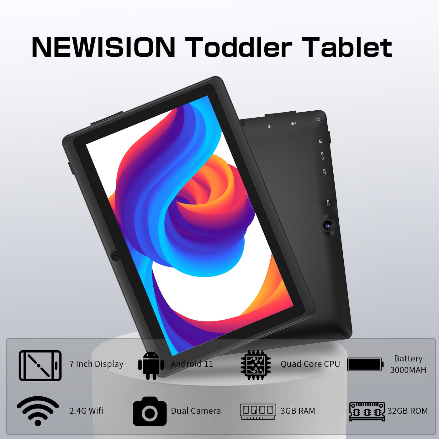 7-inch Android Tablet with a Protective Silicone Case