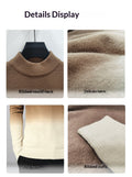 Gradient-Colored Slim-Fitting Thickened Men’s Pullover Sweater
