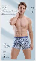 Men’s All-Cotton Boxer Briefs – Printed Design for Comfort & Style