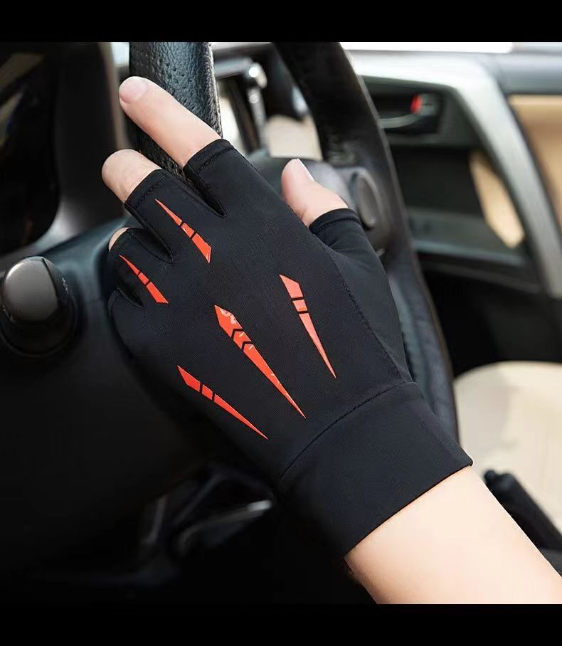 Ice Silk Half-Finger Sports Gloves