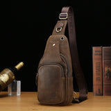 Men’s Retro Cowhide Front Sling Bag