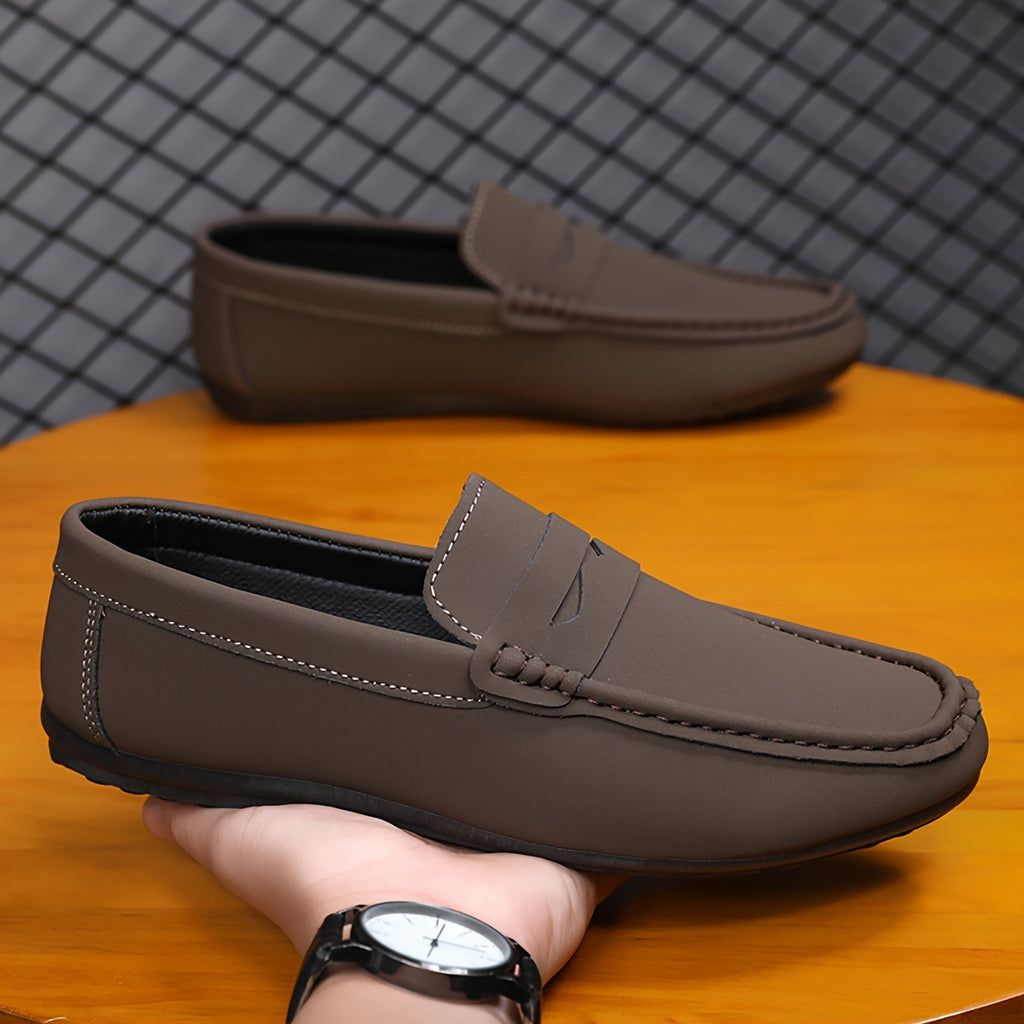 Men’s Solid Color Penny Loafers