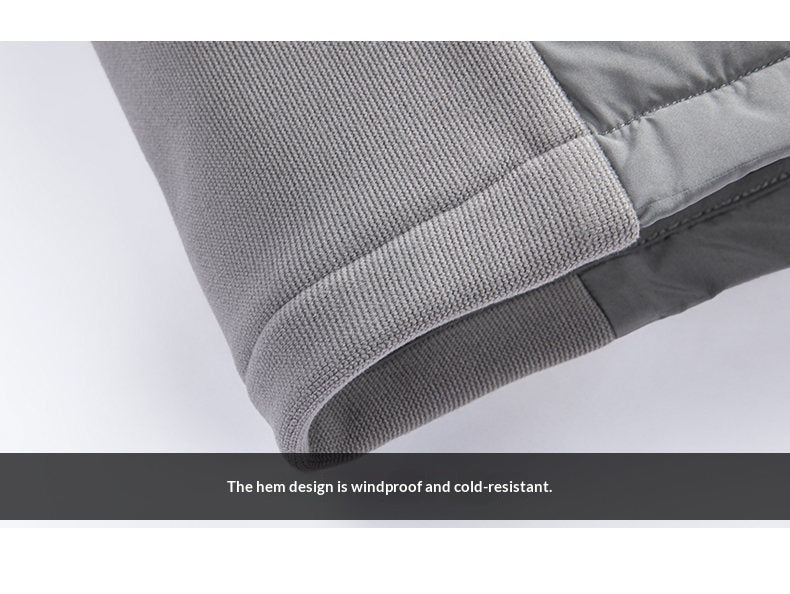 Men’s Stand-Up Collar Patchwork Down Jacket