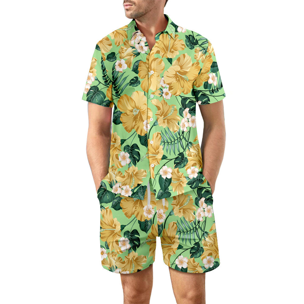 Men’s 2-Piece Printed Beach Suit