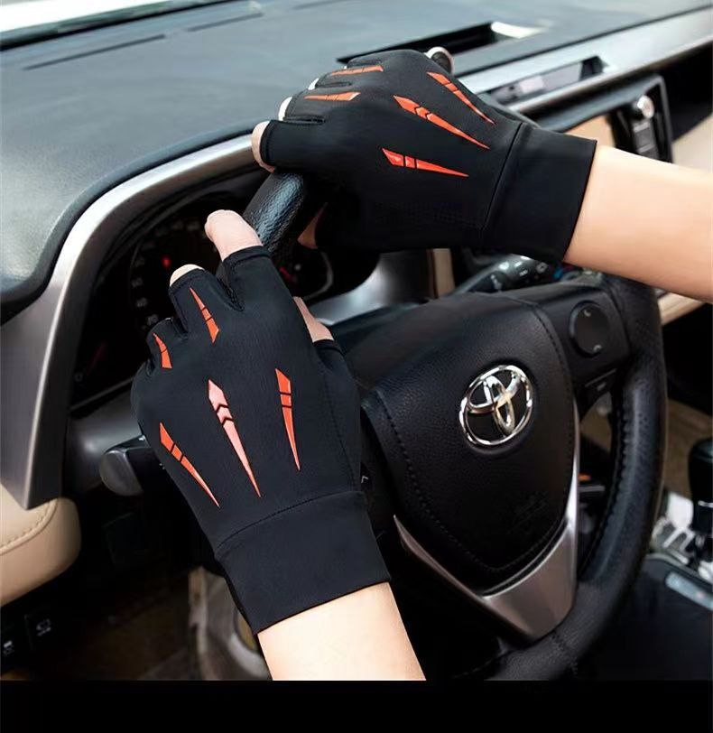 Ice Silk Half-Finger Sports Gloves