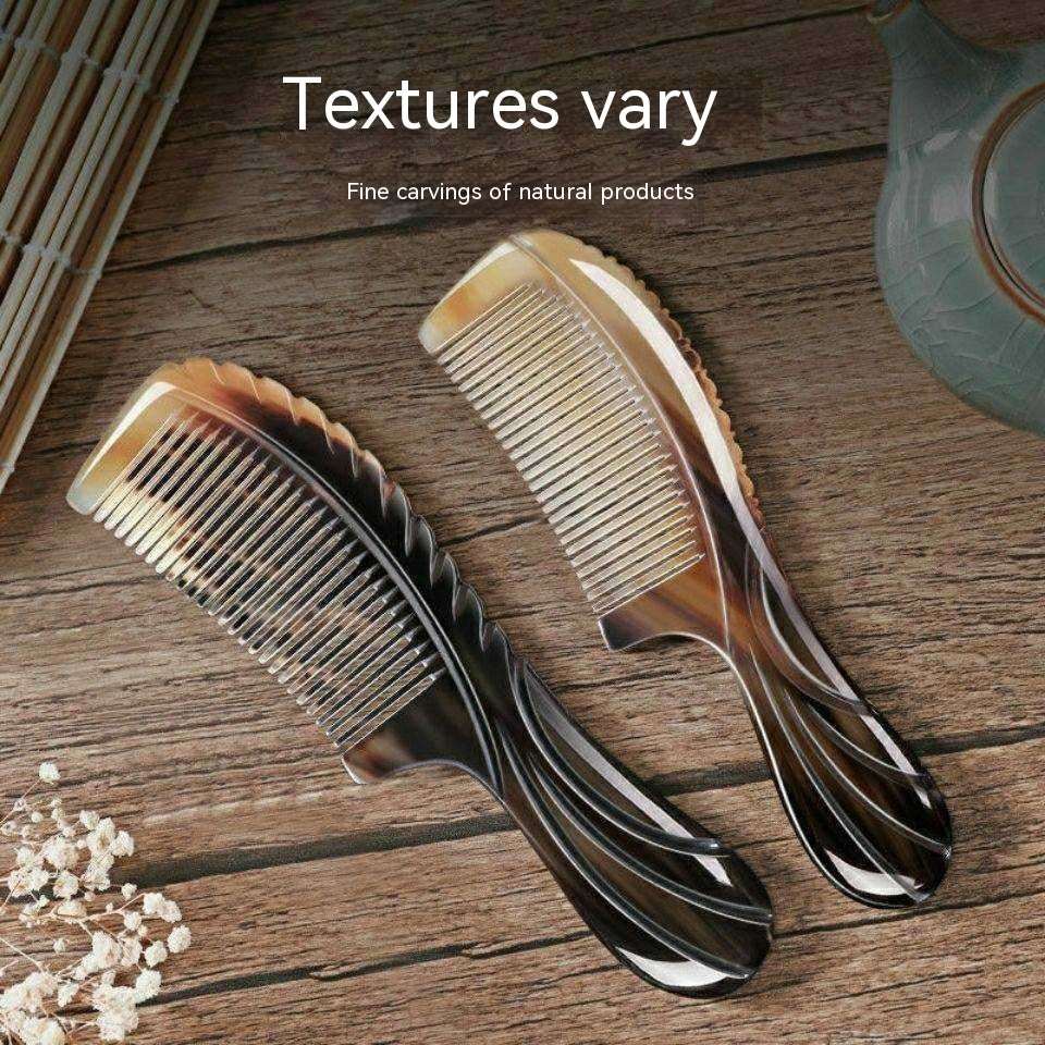 Ox Horn Carved Comb