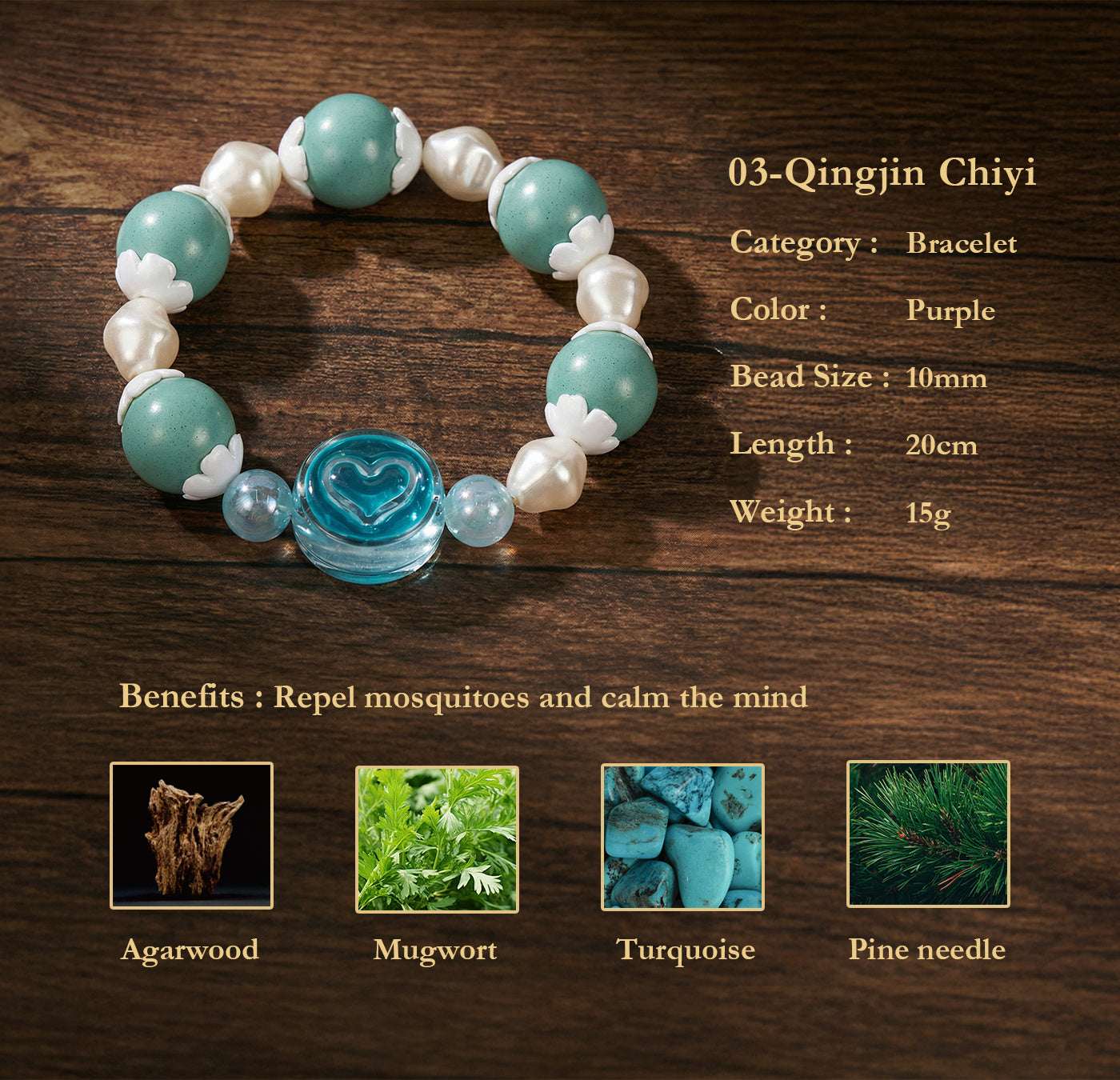 Traditional Chinese Medicine Bead Bracelet – Wellness Jewelry for Balance, Energy & Style