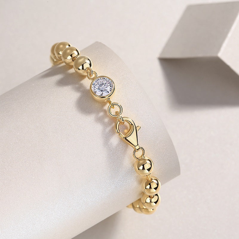 1 Carat Moissanite Silver Bracelet