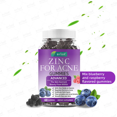 Zinc for Acne Gummies – GMP Certified Skin Care Support with Custom Branding