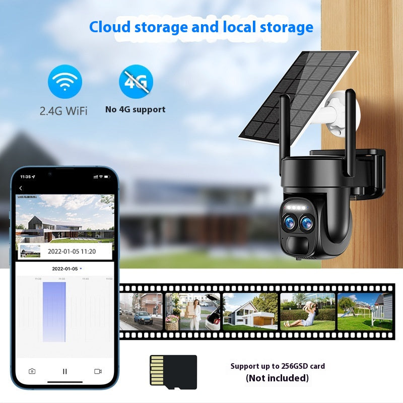 Solar-Powered 8X Zoom Surveillance Camera