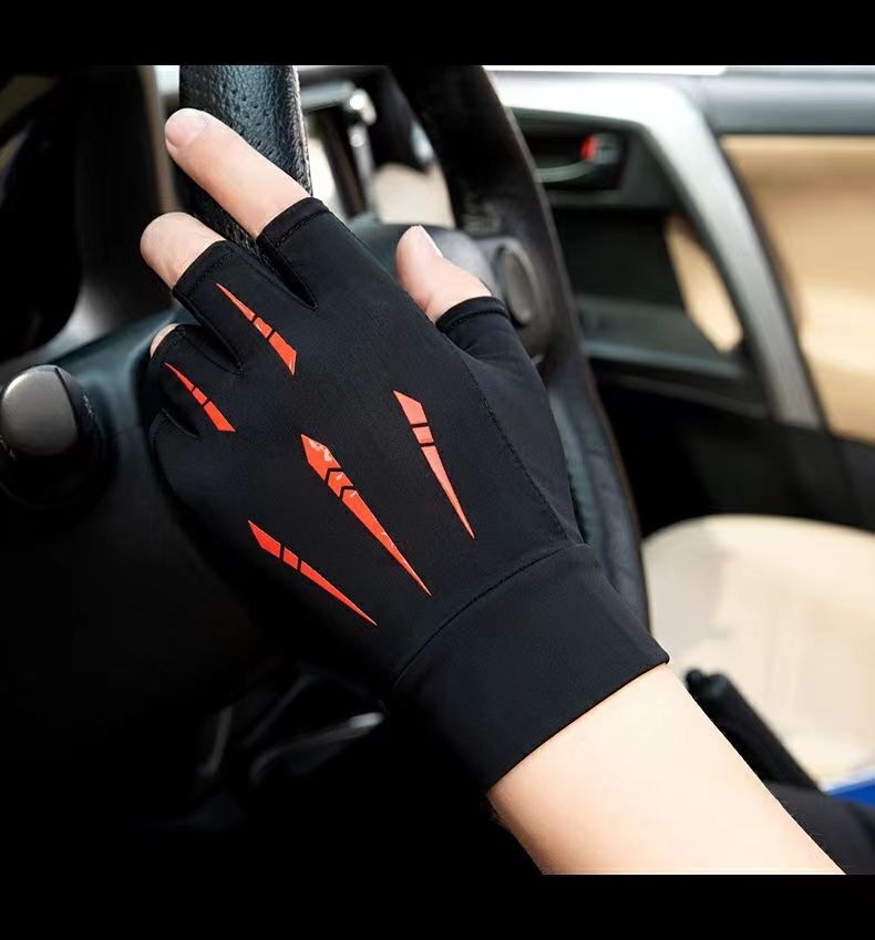 Ice Silk Half-Finger Sports Gloves
