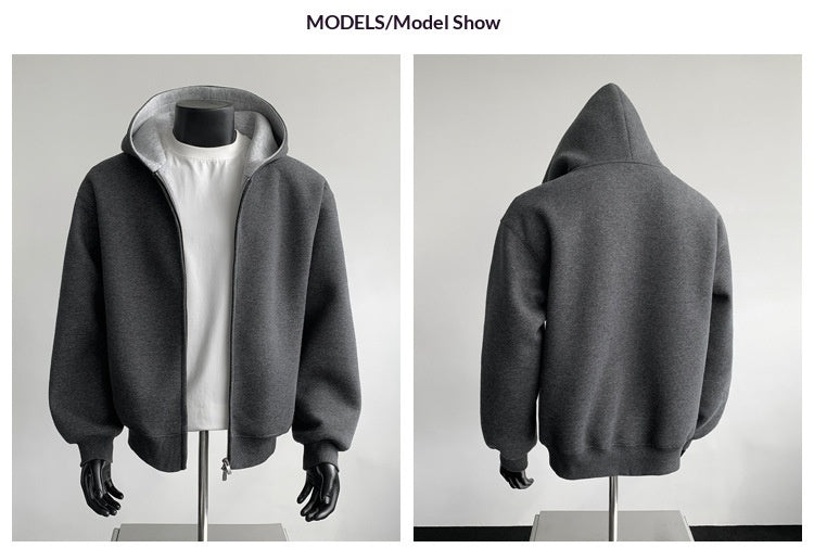 Casual Cropped Cardigan Hoodie – Stylish Comfort for All Seasons