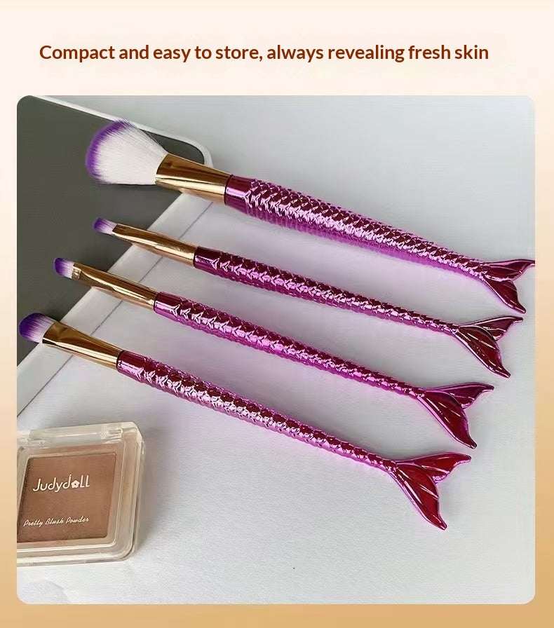 4-Piece Mermaid Gradient Eye Makeup Brush Set